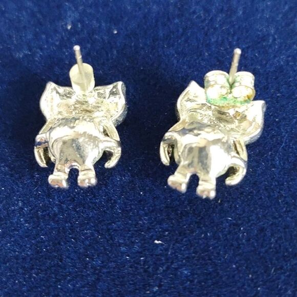 Owl Rhinestone Earrings   - Picture 3 of 4
